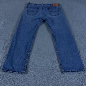 Levis Jeans Mens 36x30 Blue 505 Regular Fit Straight Light Wash Denim Preppy